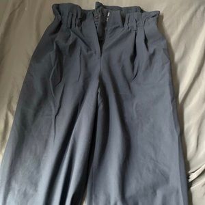 Long wide leg trousers.